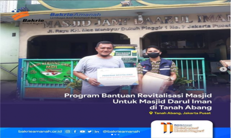 Program Bantuan Revitalisasi Masjid Untuk Masjid Darul Iman di Tanah Abang