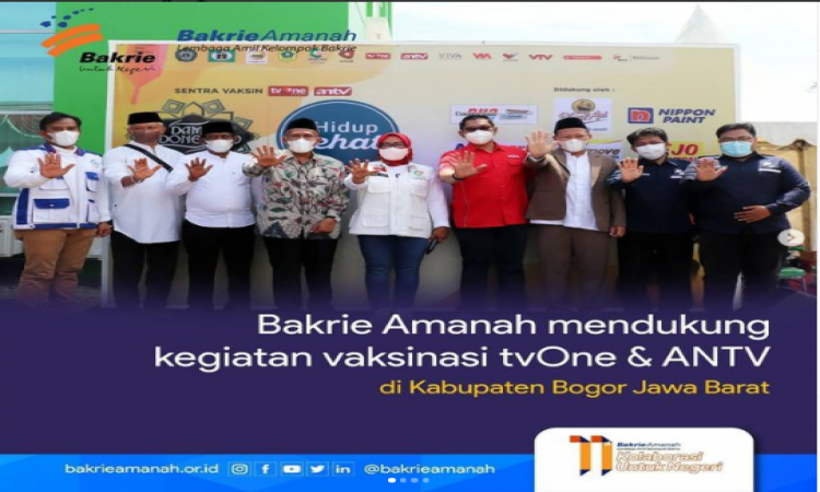 Bakrie Amanah Mendukung Kegiatan Vaksinasi tvOne &amp; ANTV