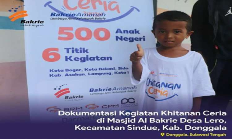 Kegiatan Khitanan Ceria di Mesjid Al Bakrie Desa Lero Kecamatan Sindue, Kab.Donggala