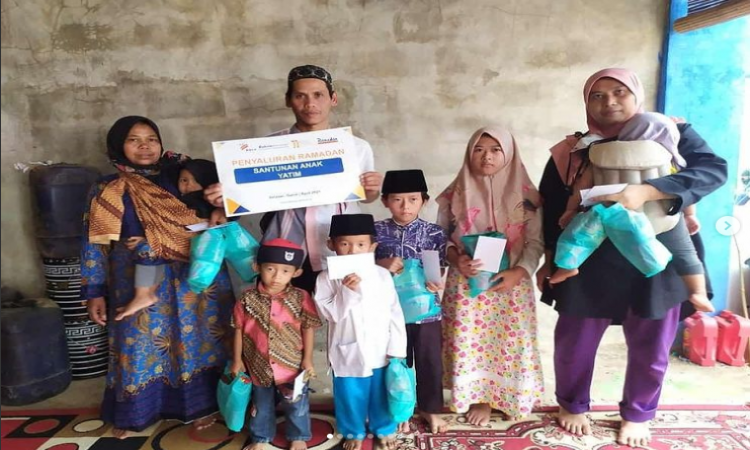 Penyaluran Ramadhan Bantuan Anak Yatim di desa Bojong, Garut