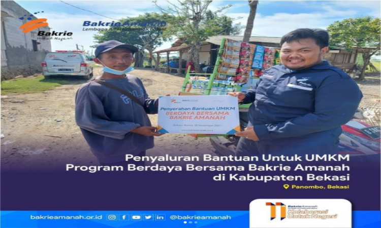 Penyaluran Bantuan Untuk UMKM Program Berdaya Bersama Bakrie Amanah di Kabupaten Bekasi