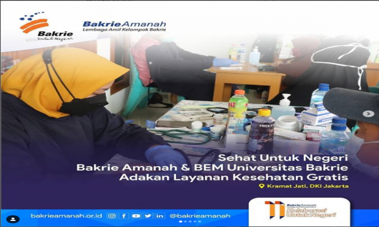 Sehat untuk Negeri Bakrie Amanah &amp; BEM Universitas Bakrie Adakan Layanan Kesehatan Gratis