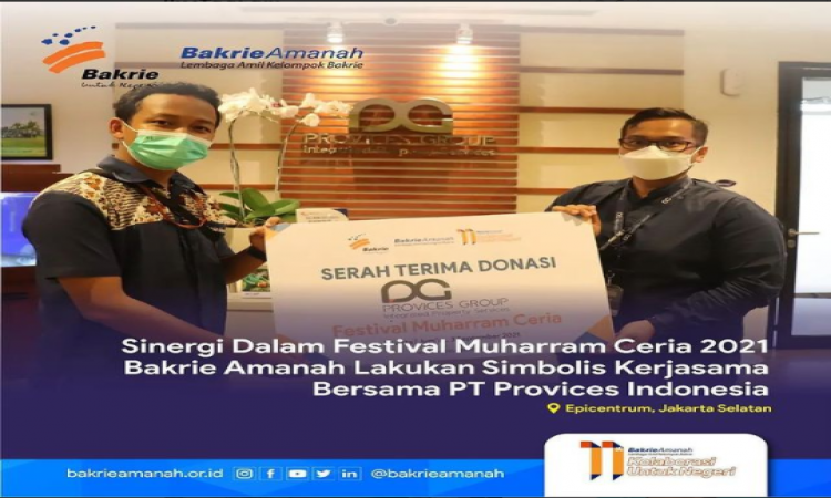 Sinergi Dalam Festival Muharram Ceria 2021 Bakrie Amanah Lakukan Simbolis Kerjasama Bersama PT Provices Indonesia