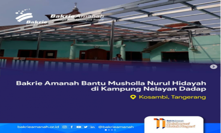 Bakrie Amanah Bantu Musholla Nurul Hidayah di Kampung Nelayan Dadap