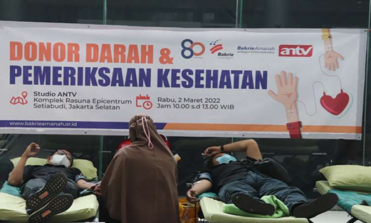 Adakan Program Sosial Bersama ANTV &amp; PMI, Bakrie Amanah Gelar Acara Donor Darah  